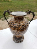 Tiger Print Vase 16 in. tall