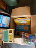 Misc Box - toys, games, faux fruit vintage