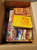 Box of Cookbooks and Kids Books