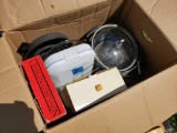 Box of Kitchenware, fryer, soap dish, kabob rack and more