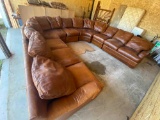 Henredon leather sectional