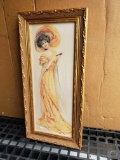 11x23 in. Framed Art - Yellow Woman J. Barrick