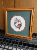 14.5 in. Framed Art - Holiday Cardinal