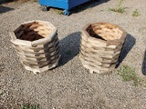 Two Wood Planters, 16 in. w x 18 in. h