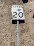 Speed limit road street sign