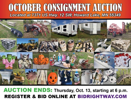 October HOWARD LAKE, MN Consignment Auction