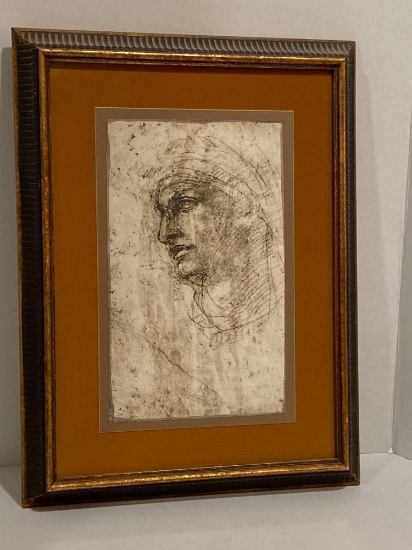 Michelangelo Study of a head print