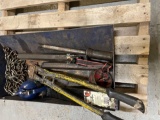 Bolt cutter, miscellaneous, steel tray