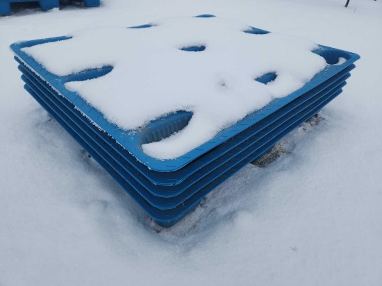 Five Plastic Pallets blue