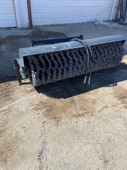 Wolverine 6 foot broom skid loader attachment