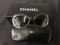 Chanel like sunglasses with case and box