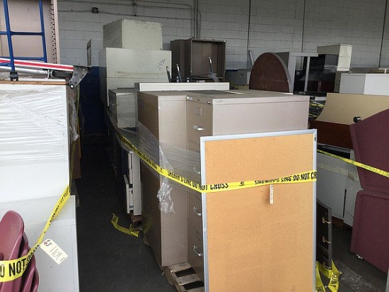 5 PALLETS OF FILE CABINETS & SHELVES