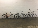 3 mountain bikes
