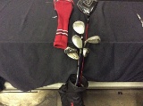 Wilson golf bag with callaway and adamsgolf golf clubs