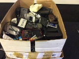 Box of cell phones and parts