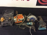 Bostitch fastener gun,skilsaw,makita grinder and saw, Vacuum pump