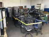 OFFICE CHAIRS, DESKS, TABLES, & FILE CABINETS