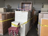 6 PALLETS OF FILE CABINETS, DESKS, SHELVES, CHAIRS