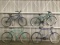 4 all terrain bikes, KHS Montana, ROADMASTER mount fury, FISHER hoo koo e koo, TREK antelope