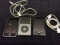 120gb ipod and two 8gb ipods,one has cracked screen