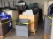 6 PALLETS OF OFFICE DIVIDER PARTS, CHAIRS, TRASH RECEPTACLES & DRAWERS