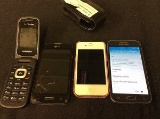 2 samsung,1 iphone,1 lg cell phones