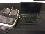 Laptop bag with hp laptop with plug