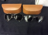 2 oliver people like sunglasses with cases