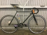 1 black fixie bike, no name