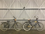 2 beach cruisers, SCHWINN del mar, panama jack