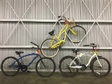 3 beach cruisers, HUFFY newport, 2 no name