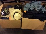 2 boxes of clothes,books and hats