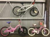 3 bikes, SCHWINN deelite, HARO, TREK musiic