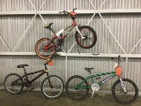 3 bmx bikes, HARO, SCHWINN falcon, no name