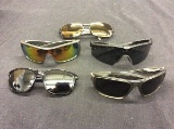 4 oakley and 1 maui jim like sunglasses