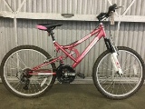 1 full suspension mountain bike, HUFFY trailrunner 18 speed kolo and shimano equipped