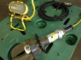 1 pallet of STANLEY floodlight, air hose, CENTAUR pneumatic industrial cutting jaws