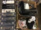 1 pallet of printer toners, office misc, lamp, heater, gas masks, fingerprint electrostatic dust pri