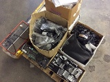1 pallet of desktop mic charger bases and power cords, MYERS power product, WHELEN light bars and fl
