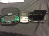 2 pspand 1 gameboy color portable game systems