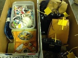 2 boxes, collectible china and purses