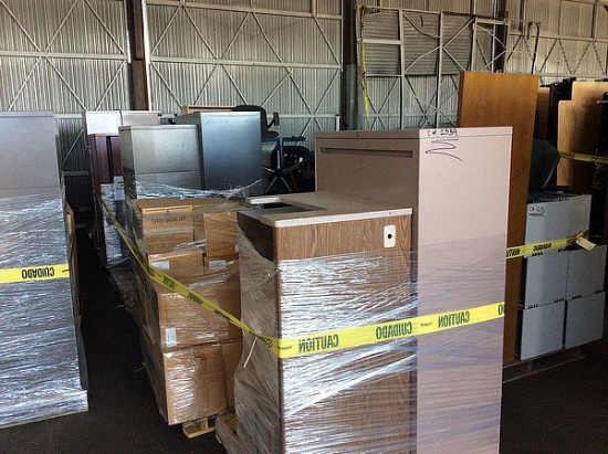 7 Pallets of File Cabinets, & Ceiling Tile