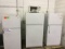 3 refrigerators and a microwave, WHIRLPOOL, AMANA, WHIRLPOOL