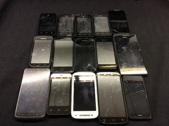 15 various brand cell phones,possibly locked