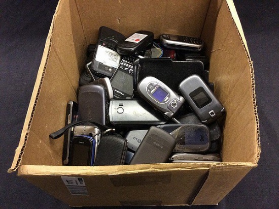 Box of cell phones