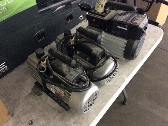 2 pittsburgh vacuum pumps and a proset tr21 refrigant recovery system