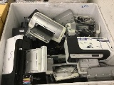 2  crates of VARIOUS printers, monitor, keyboard tray, fax machine, mounts, EPSON, HEWLETT-PACKARD,