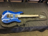 Laguna LE400QBL electric guitar,has some chips and scratches, With soft gig bag,tremolo bar is missi