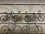 5 mountain bikes, TREK 930, ROADMASTER, MAGNA, 2 no name