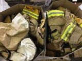 1 pallet of FIREMAN rescue equipment, JACKETS, CLOTHING ITEMS